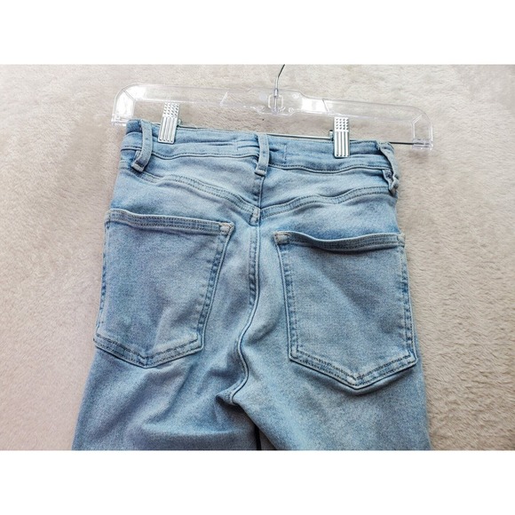 We The Free Jeans Womens 24 Blue Denim Pockets Acid Wash Skinny‎ Leg Flat Front - Picture 6 of 8